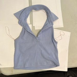 Crop top, 57% cotton, 38% Rayonne, 5% Spandex